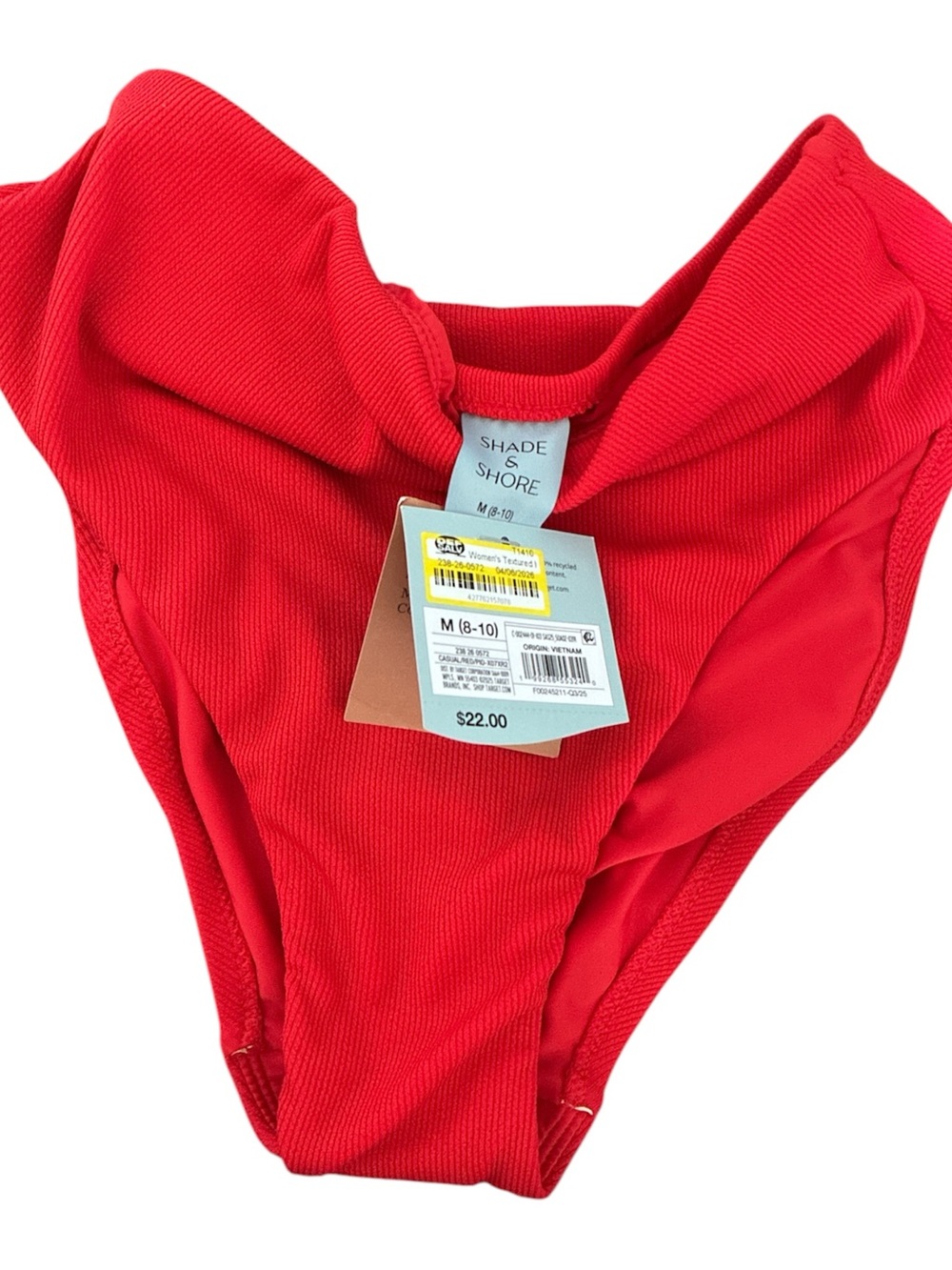 Highwaist Bikini Red Bottoms M - Picture 3 of 3